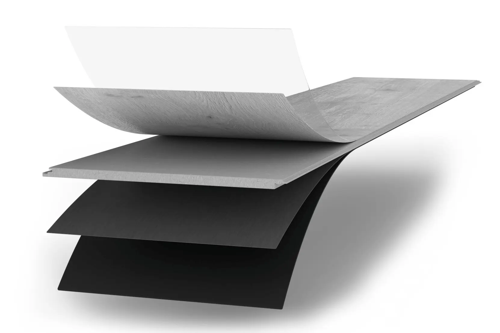 Estructura del laminado MEISTER con aislamiento acústico integrado