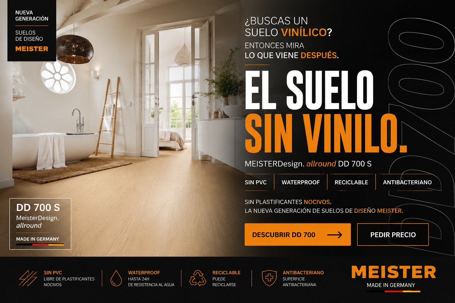 MEISTERDesign allround DD 700 S, suelo de diseño sin PVC en MEISTER Sevilla